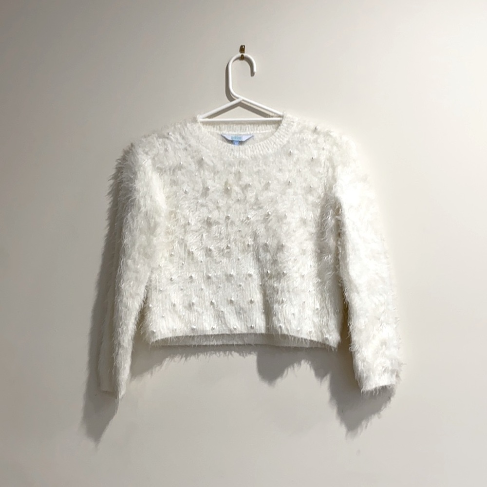 Cropped long sleeve top